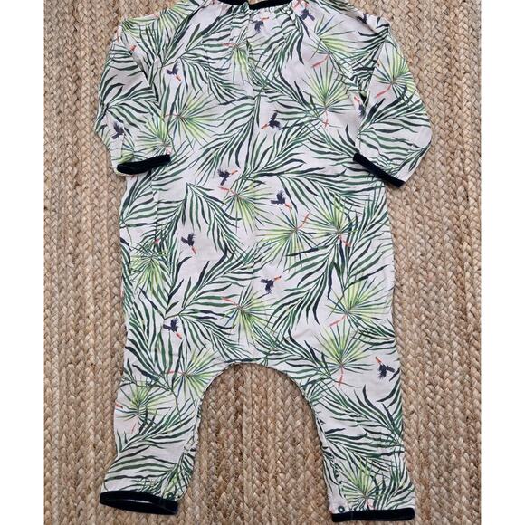 OSO & ME Tropical Jumpsuit Overalls 2T NEW!! Palm Beach Summer - Picture 2 of 6